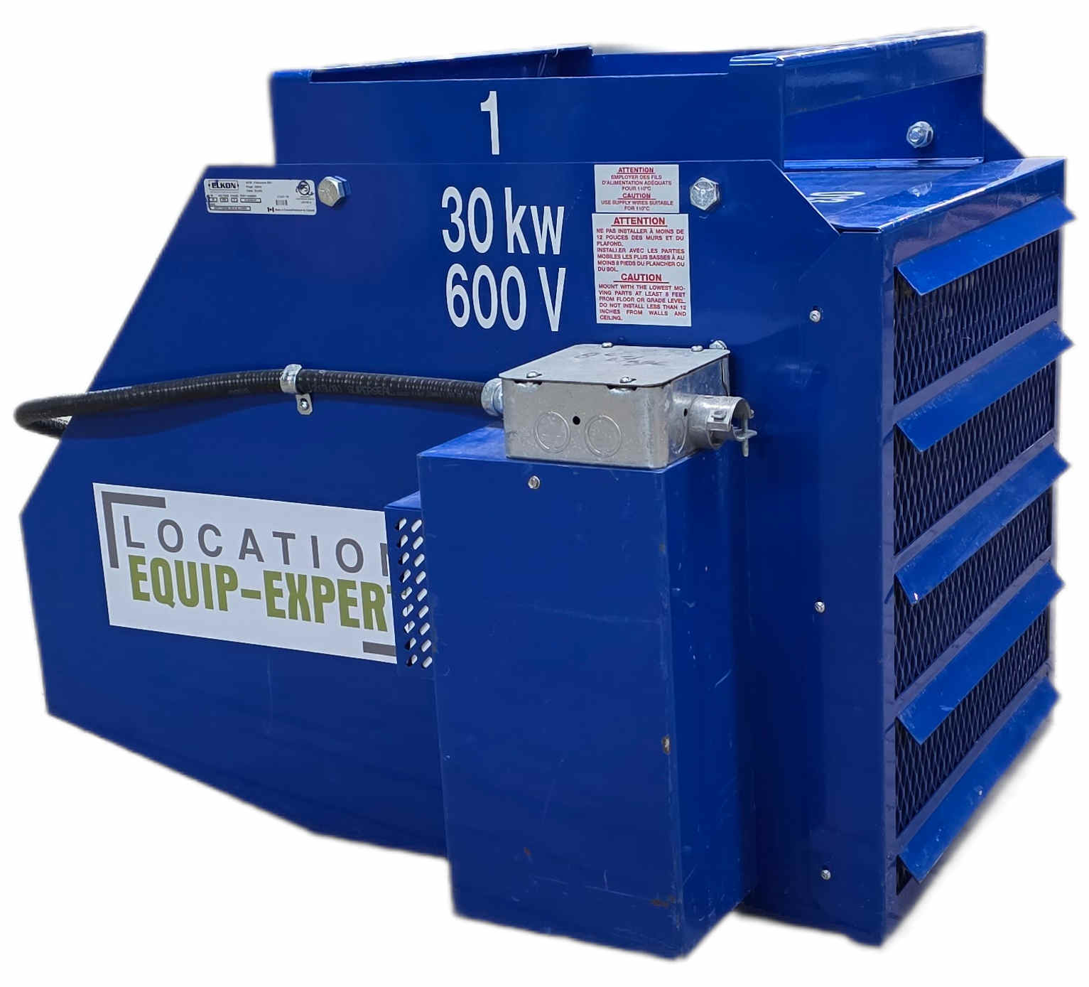 Chaufferette 50 kW / 170 000 btu / 600V.