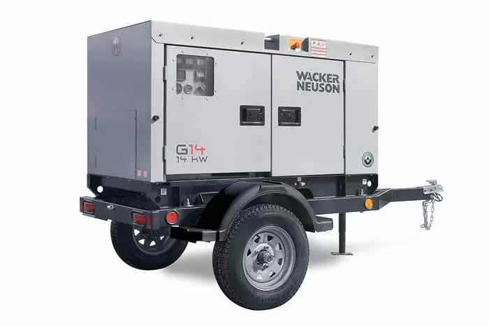 Génératrice 15 kW sur remorque 110-220V / diesel
